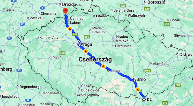 Csehországi útvonal